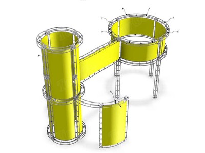 TourGo Portable Exhibition Booth 20x20ft Aluminum Modular Custom Trade Show Display