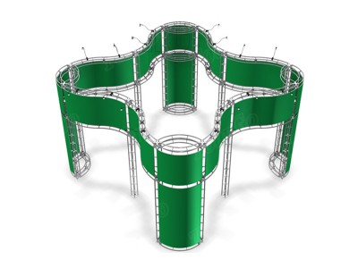 TourGo Custom Portable Trade Show Exhibit displays , Cheap Exhibition Booth Design