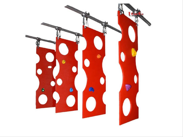 Portable american playground hanging doors ninja warrior course climbing holds