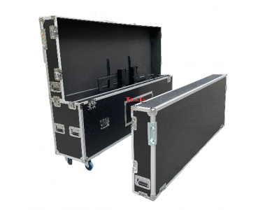 Adjustableled Led Lcd TV lifting Aluminum Flight road case for Samsung 98″ Display