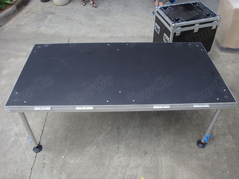 TourGo 1 x 2m Adjustable Portable Wedding Stage Platform Used Indoor / Outdoor Stage