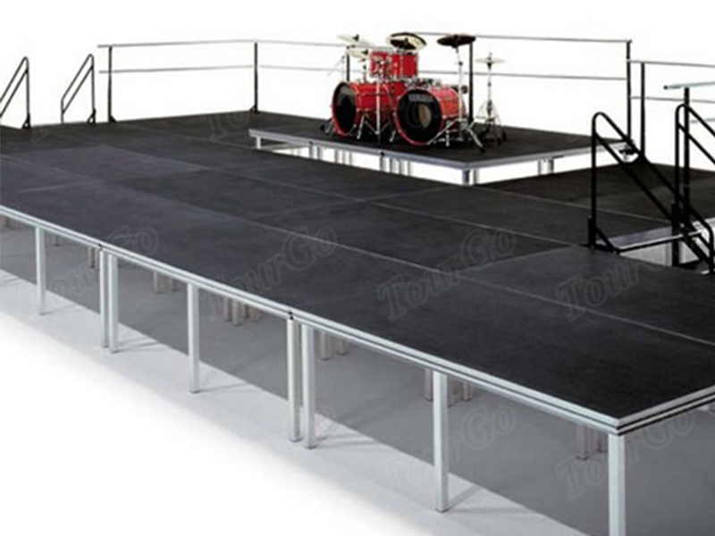 TourGo Quick Stage System with Portable Stage Platforms for Performance Stage