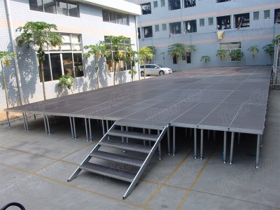 TourGo Portable Quick Stage Systems with Stage Deck and Mobile Stage Legs