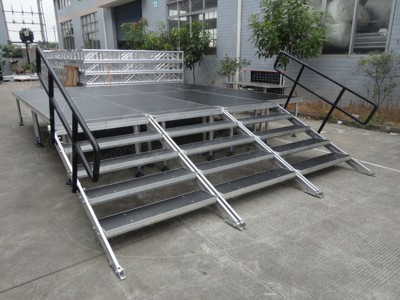 TourGo Assemble Quick Stage Design with Portable Platforms & Stage Guardrail for Sale