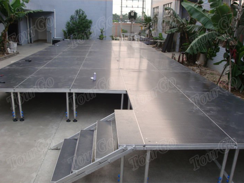 Outdoor Performance Stage Hire Quick Stage System with Portable Stage Steps – TourGo