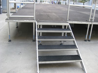 TourGo Lightweight Stage Deck with Stage Stairs and Wooden Stage for Sale