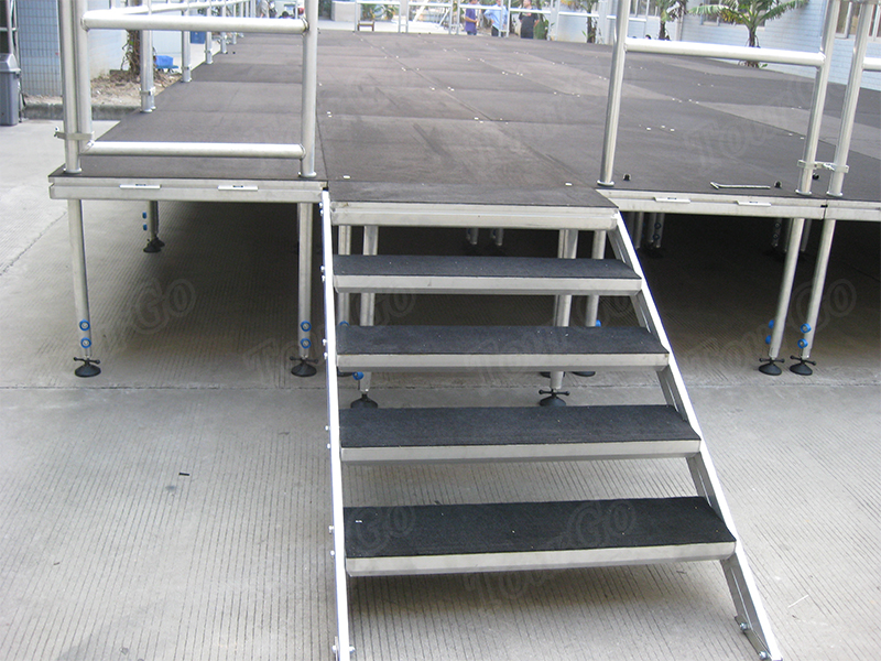 TourGo Lightweight Stage Deck with Stage Stairs and Wooden Stage for Sale