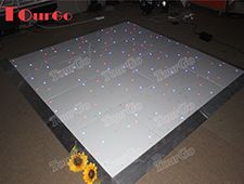 TourGo 18ft x 18ft White Colorful Twinkling RGB LED Dance Floor