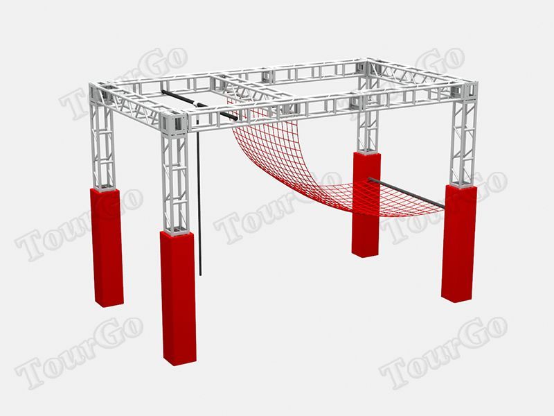 ROPE SWING TO CARGO NETNinja Obstacle Elements TourGo Event Solution
