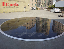 Tourgo Round Wood Black Dance Floor For Event