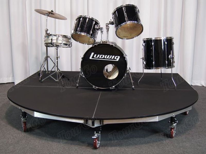 Mobile Rolling Drum Riser with Wheels for Quick Stage – TourGo