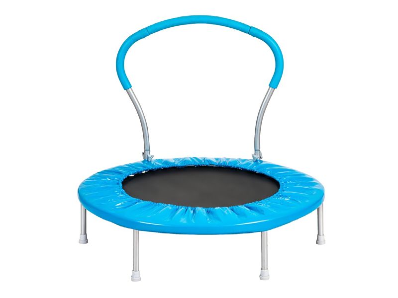 https://www.tourgosolution.com/?p=96140 3' Round Indoor Kid / Toddler Trampoline with Handlebar