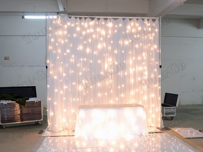 TourGo LED White Wedding Starlight Stage Decoration Backdrop 3mx6m