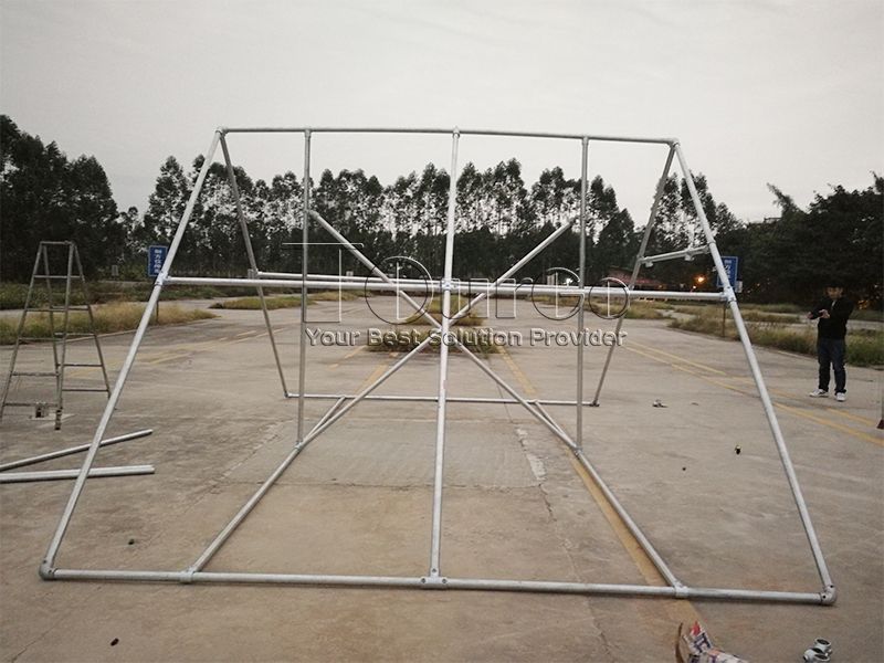 TourGo Outdoor Cargo Net Climbing Obstacle / A Frame Cargo Net Made of Stainless Steel Tube