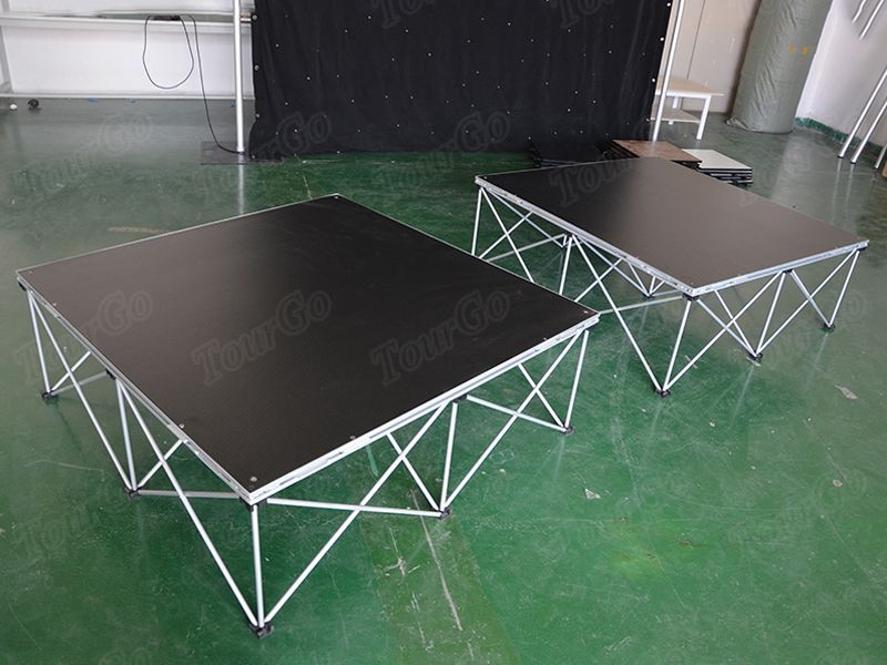 TourGo Non-slip Stage Platform with 20cm High Stage Riser for Event Stage Rental