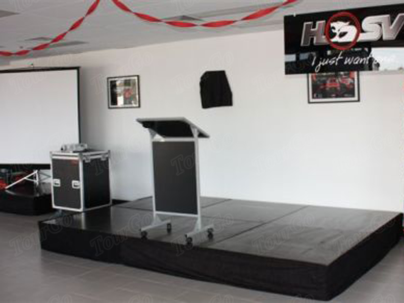 Movable Stage Platform with Portable Flight Case for School Stage Rental – TourGo