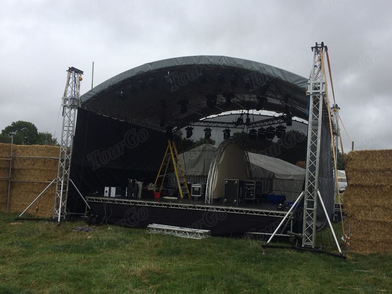 Concert Aluminum Stage System with Round Roof Aluminum Truss for Sale – TourGo