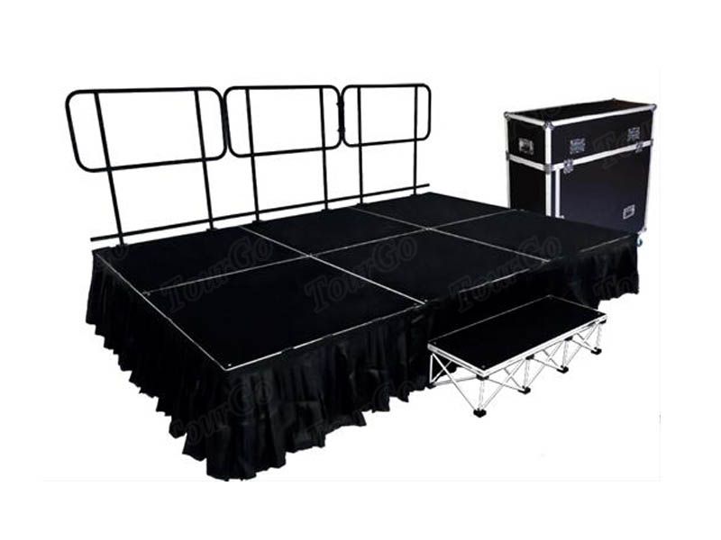 TourGo Staging System Rental Aluminum Stage Riser and Platform Used Portable Music Stage