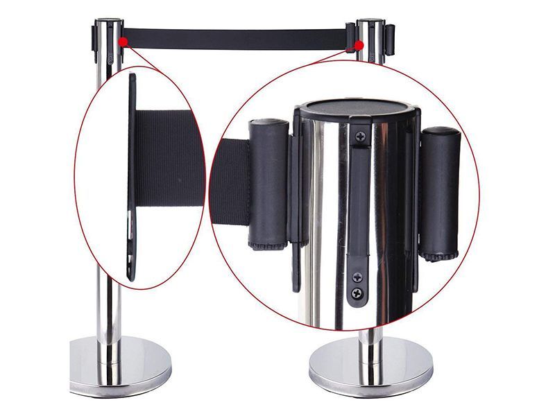Stainless Steel Retractable Crowd Control Barriers-3