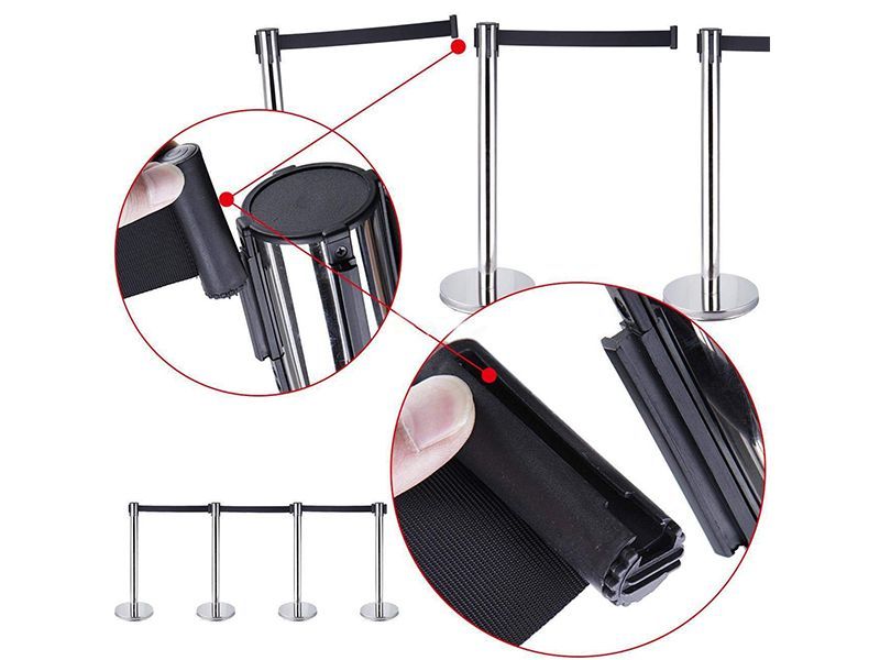 Stainless Steel Retractable Crowd Control Barriers-4