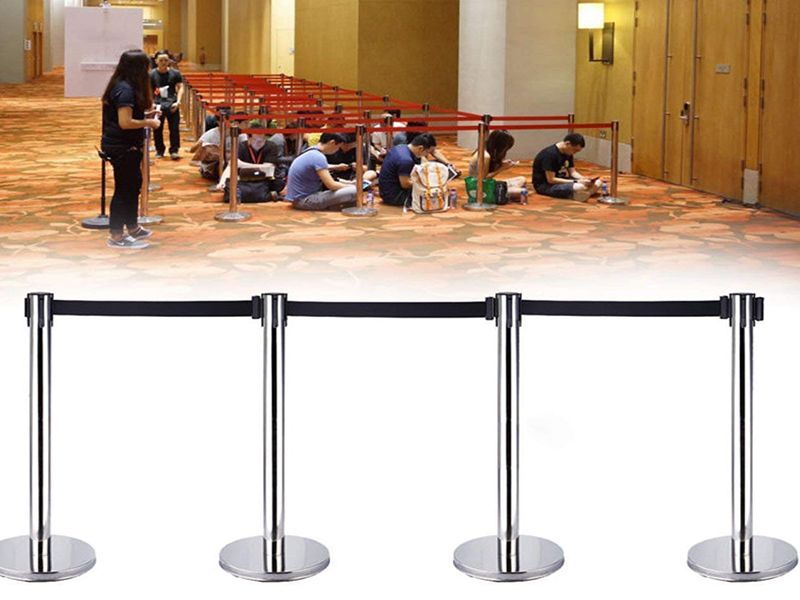 Stainless Steel Retractable Crowd Control Barriers-7