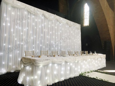 TourGo White Wedding Starlit Backdrop /Lighted Backdrop 3mx4m