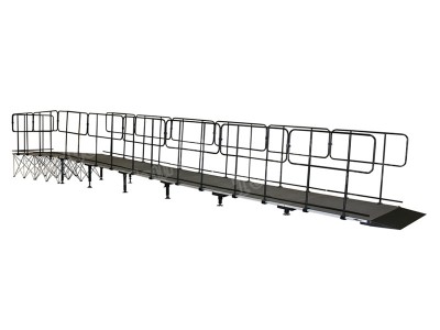 Straight Wheelchair Ramp for 24″ High Stages