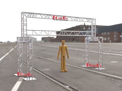 TourGo New Aluminum Finish Line Truss with Banner 7x4m