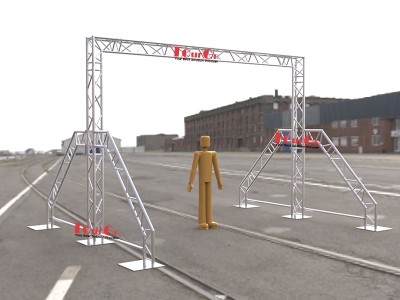 TourGo Aluminum Finish Line Truss 6x4m