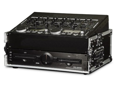 8U Slant Mixer with 2U Vertical Rack Space Case