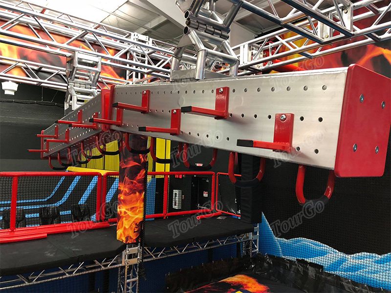 American Adult Ninja Warrior Obstacle Course Traverse Floating Stairs