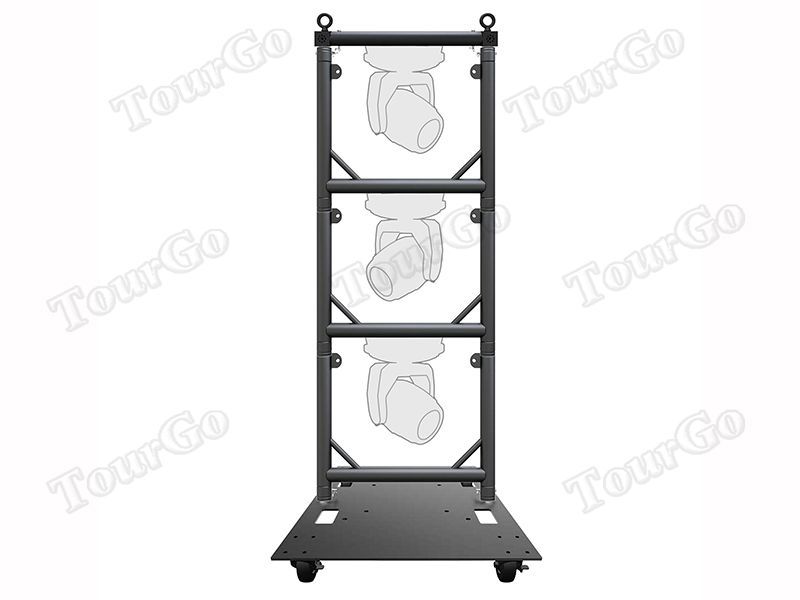 TourGo Truss Modular Lighting Truss Stand for DJ Moving Head in Black Trio Package