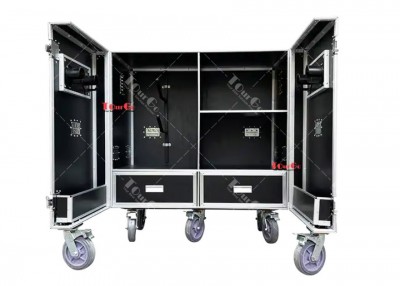 Double Tack Locker Horse Box Utility Trunk Flight Case Storage for 2 saddles & 2 storage compartments,  and other equipment