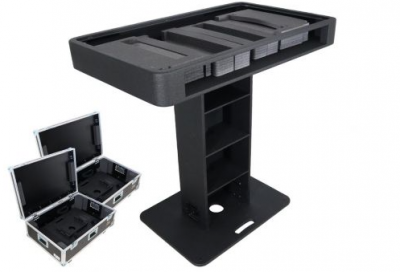 Black Finish Control Tower DJ Podium Travel Stand for Pioneer DDJ-REV7 XDJ-XZ DDJ-1000 RANE One with flight case