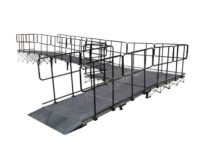 Wheelchair 90-Degree Turn Ramp for 24″ High Stages