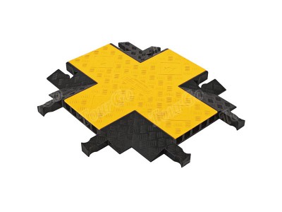 5-Channel 4-Way Cross Yellow Jacket Cable Protector for 1″ diameter cables