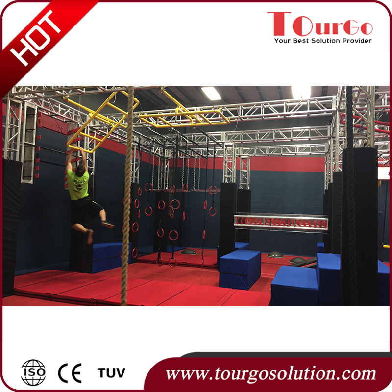 TourGo China Indoor Trampoline Manufacturer Customized Ninja Courses Play Park For Kids