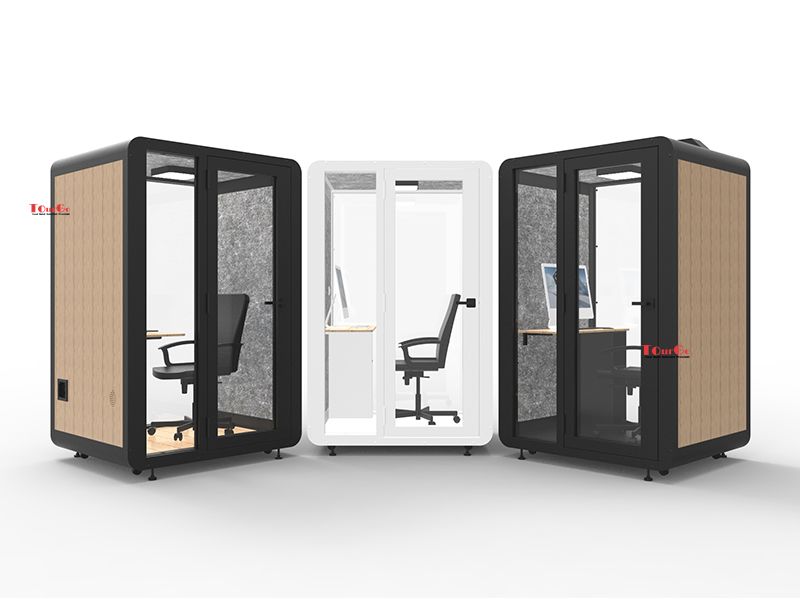 Silent Commercial Indoor Soundproof Office Phone Booth With Wheels