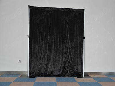 TourGo aluminum adjustable truss trade show display booth pipe and drape kits