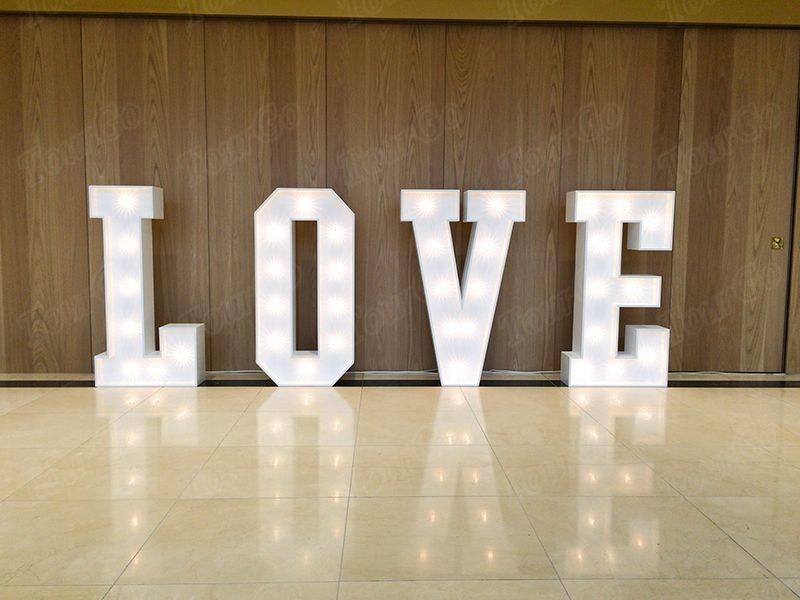 TourGo wedding white love letters metal marquee signs for sale