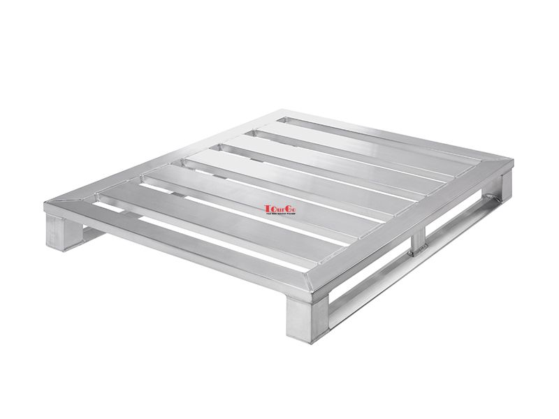 TourGo 2 Way Heavy Duty Rail Open Bottom Aluminum Pallet