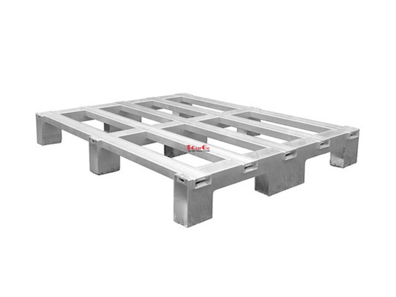 TourGo Single-faced Aluminum Alloy Pallet For Seafood Company Cold Storage