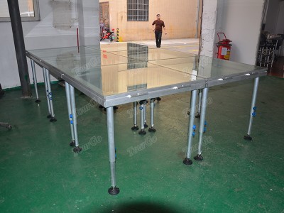 Aluminum Quick Assembly Acrylic Plexiglass Stage With Adjustable Legs For Fashion Show