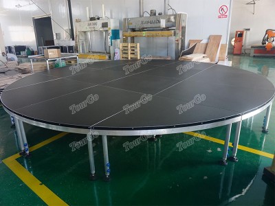 Tourgo Quickly Assemble Portable Aluminum Round Stage for Event Use