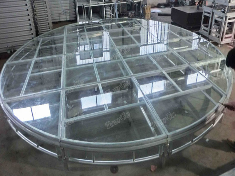 Hot Sale Round Transparent Plexiglass Stage For Swimming Pool Event