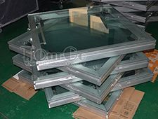 Tempered Glass Aluminum Four Leg Stage For Event Performance Made By TourGo