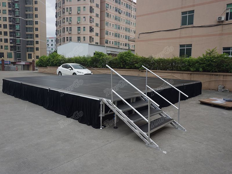 TourGo Concert Retractable Folding Aluminum Portable Stage For Outdoor Event