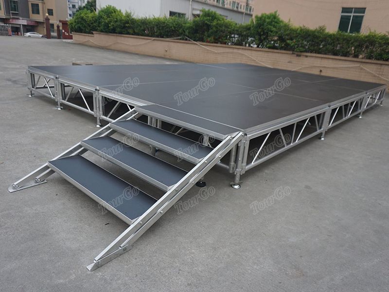 TourGo Aluminum Stage With Non-slip Stage Platform For Outdoor Event