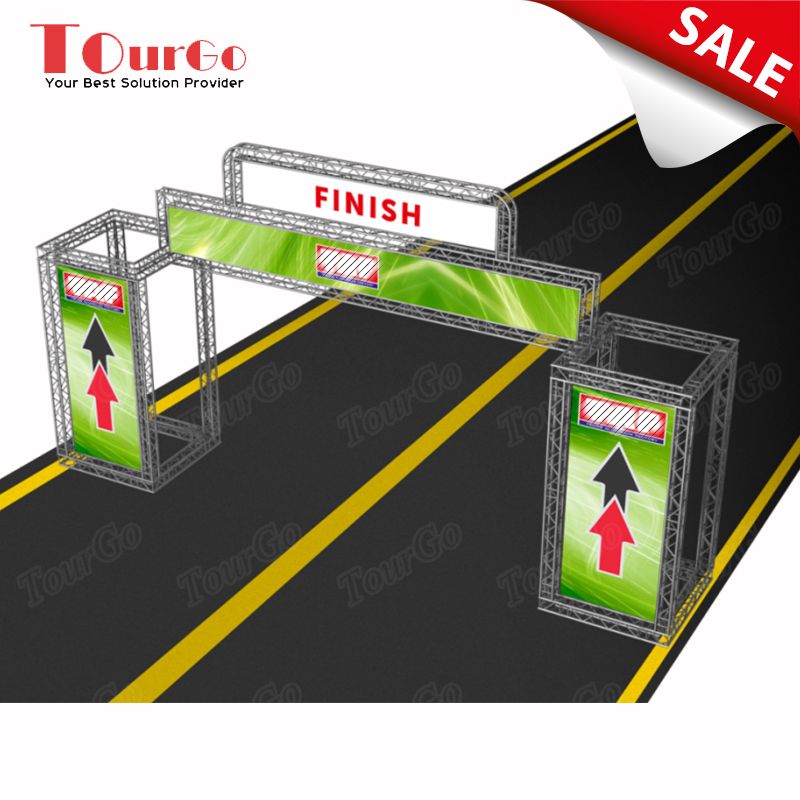 TourGo Outdoor Sports Race Used Aluminum Finish Line Truss With Banner Truss