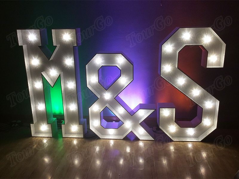 TourGo Galvanized Wall Mountable 3D Metal Sign Marquee Letter Lamp